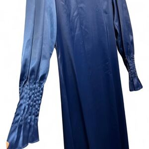 Elegant Blue Satin Dress/Abaya/Kaftan